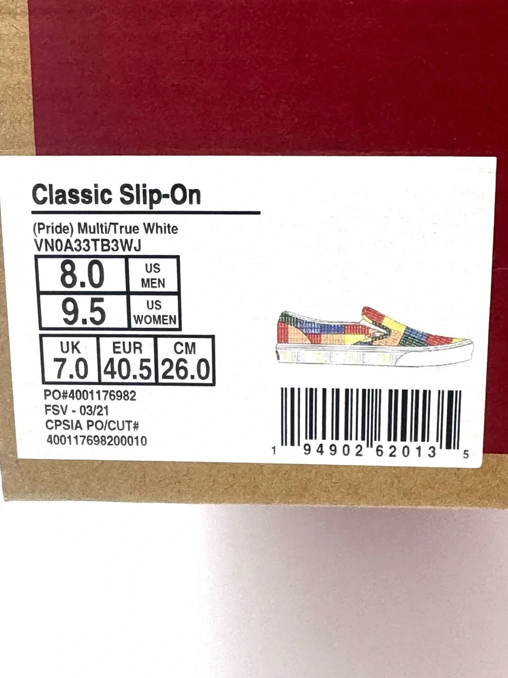Women's Vans Classic Slip-On Vans LGBTQ 🏳️‍🌈